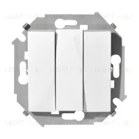 Выключатель трехклавишный Simon 15 (белый) 1591391-030 1591391-030
