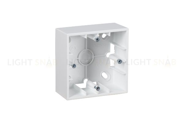 Коробка одинарная для накладного монтажа Simon 15, белый 1590751-030 1590751-030