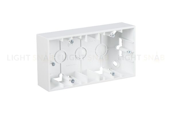 Коробка двойная для накладного монтажа Simon 15, белый 1590752-030 1590752-030