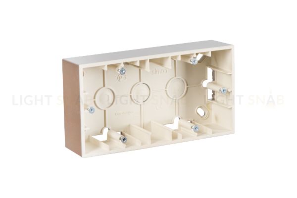 Коробка двойная для накладного монтажа Simon 15, шампань 1590752-034 1590752-034