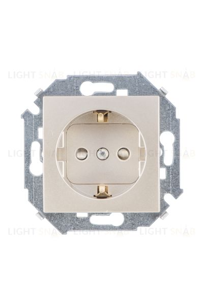 Розетка с заземлением Simon 15 16А/250В, винтовой зажим, шампань 1591432-034 1591432-034
