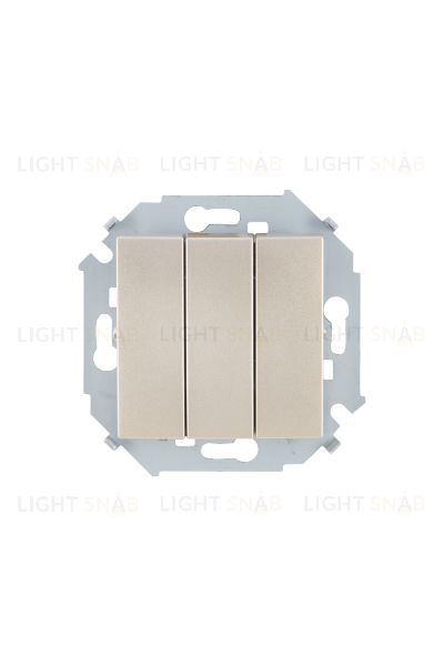 Трехклавишный выключатель Simon 15, шампань 1591391-034 1591391-034