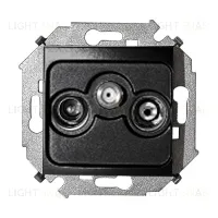 Розетка R-TV-SAT одиночная Simon 15, винтовой зажим, графит 1591466-038 1591466-038