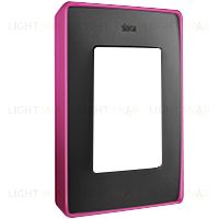 Рамка Simon 82 Detail Неон, 1 пост (графит с неоново-розовым основанием) 8201610-261 8201610-261