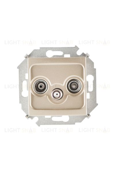 Розетка R-TV-SAT одиночная, винтовой зажим, шампань 1591466-034 1591466-034