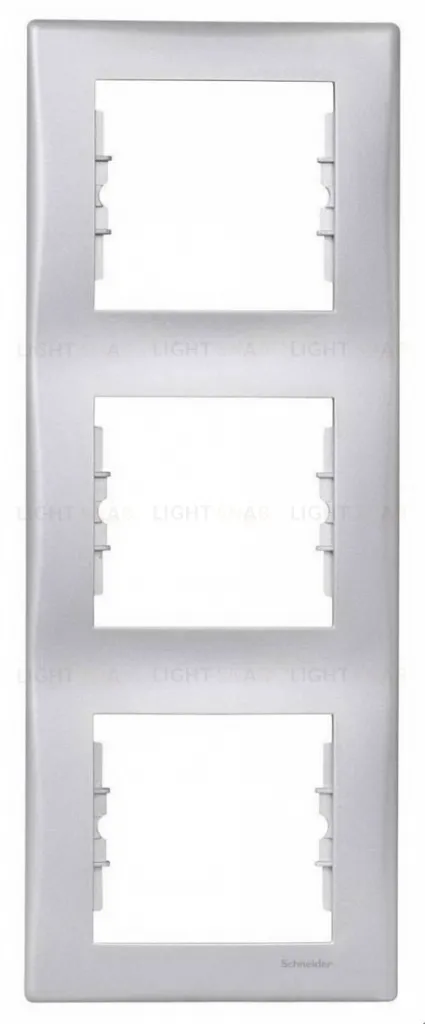 Рамка трехместная вертикальная Schneider Sedna (алюминий) SDN5801360 SDN5801360