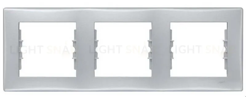 Рамка трехместная горизонтальная Schneider Sedna (алюминий) SDN5800560 SDN5800560