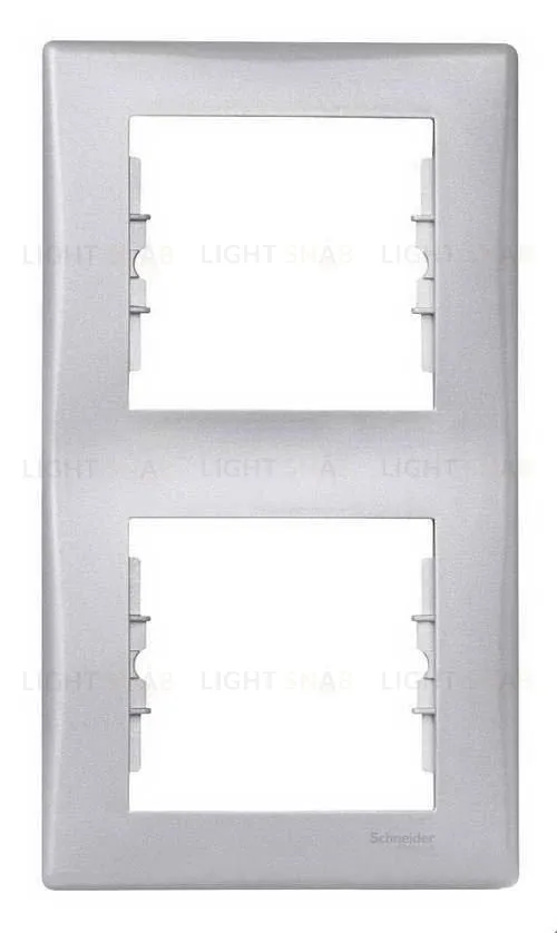 Рамка двухместная вертикальная Schneider Sedna (алюминий) SDN5801160 SDN5801160