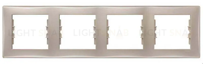 Рамка четырехместная горизонтальная Schneider Sedna (Титан) SDN5800768 SDN5800768