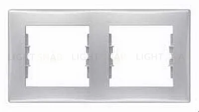 Рамка двухместная горизонтальная Schneider Sedna (алюминий) SDN5800360 SDN5800360