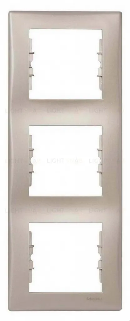 Рамка трехместная вертикальная Schneider Sedna (Титан) SDN5801368 SDN5801368
