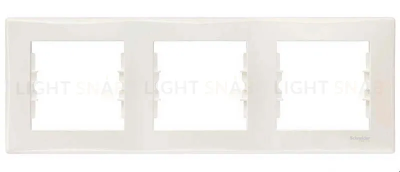 Рамка трехместная горизонтальная Schneider Sedna (бежевый) SDN5800547 SDN5800547