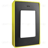 Рамка Simon 82 Detail Неон, 1 пост (графит с неоново-желтым основанием) 8201610-262 8201610-262