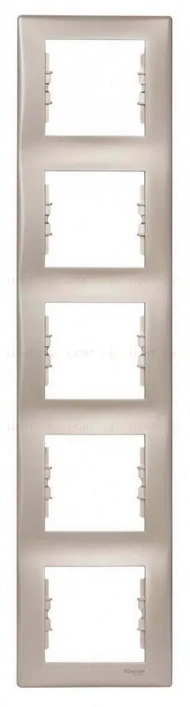 Рамка пятиместная вертикальная Schneider Sedna (Титан) SDN5801568 SDN5801568