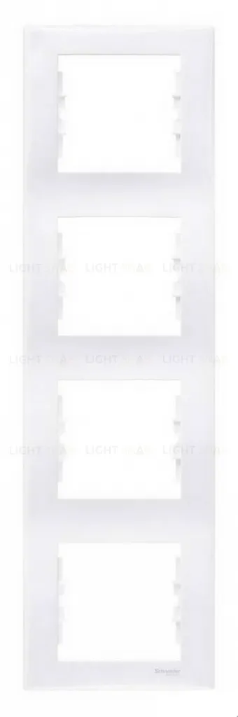 Рамка четырехместная вертикальная Schneider Sedna (белый) SDN5802021 SDN5802021