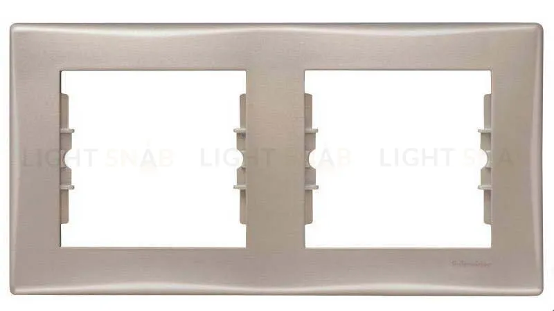 Рамка двухместная горизонтальная Schneider Sedna (Титан) SDN5800368 SDN5800368