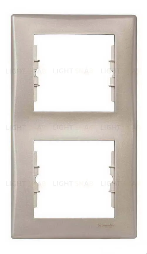 Рамка двухместная вертикальная Schneider Sedna (Титан) SDN5801168 SDN5801168