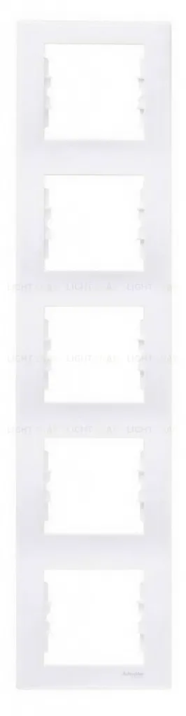 Рамка пятиместная вертикальная Schneider Sedna (белый) SDN5801521 SDN5801521