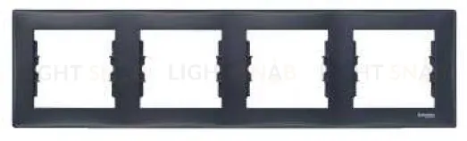 Рамка четырехместная для горизонтальной установки Schneider Sedna (графит) SDN5800770 SDN5800770