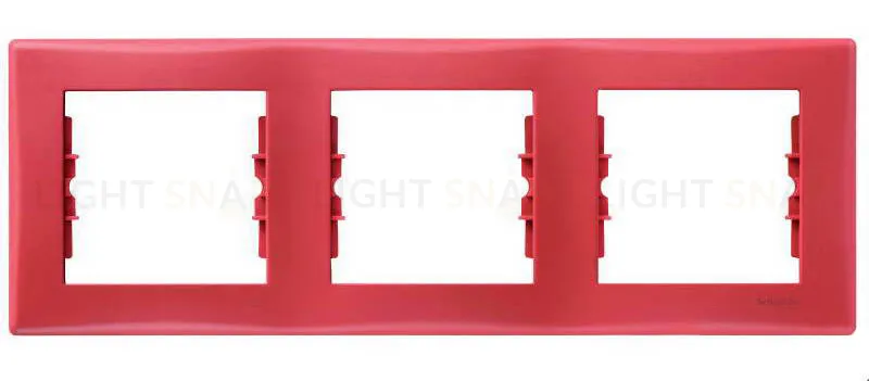 Рамка трехместная горизонтальная Schneider Sedna (красный) SDN5800541 SDN5800541