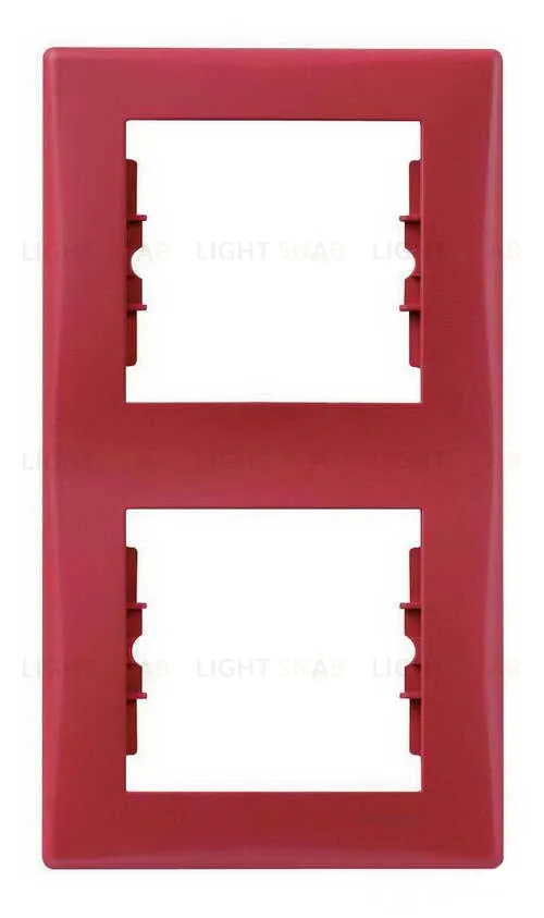 Рамка двухместная вертикальная Schneider Sedna (красный) SDN5801141 SDN5801141