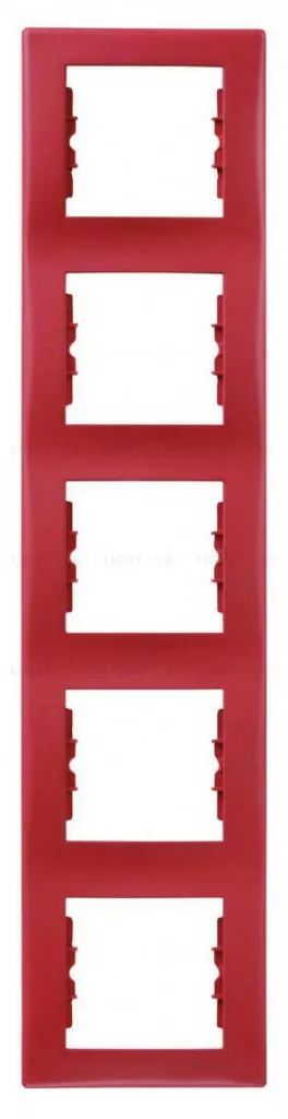 Рамка пятиместная вертикальная Schneider Sedna (красный) SDN5801541 SDN5801541