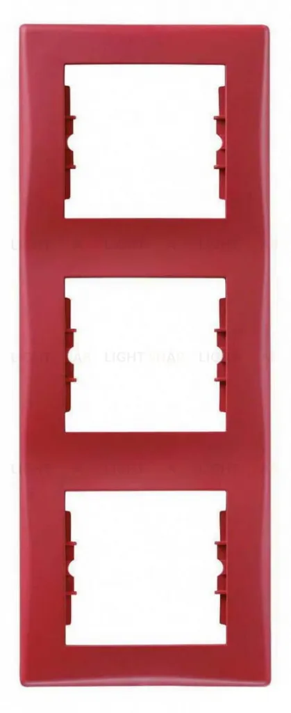 Рамка трехместная вертикальная Schneider Sedna (красный) SDN5801341 SDN5801341