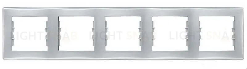 Рамка пятиместная горизонтальная Schneider Sedna (алюминий) SDN5800960 SDN5800960