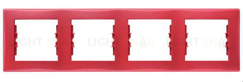 Рамка четырехместная горизонтальная Schneider Sedna (красный) SDN5800741 SDN5800741