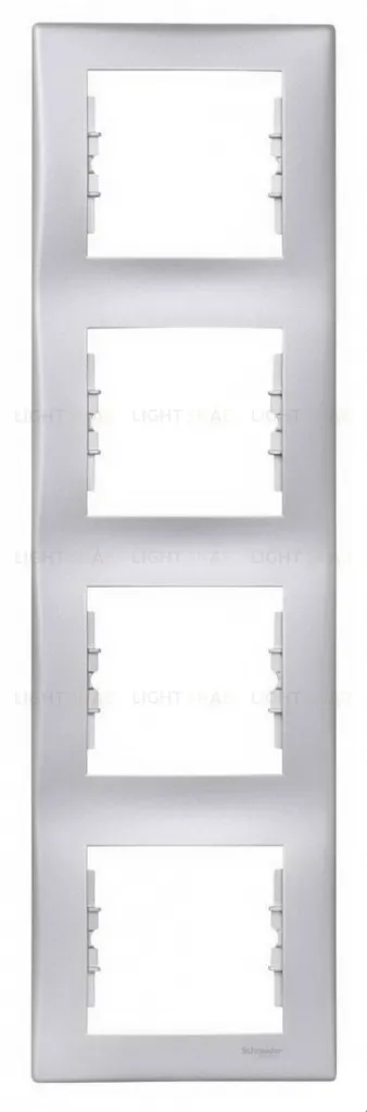 Рамка четырехместная вертикальная Schneider Sedna (алюминий) SDN5802060 SDN5802060