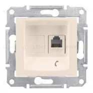 Телефонная розетка Schneider Electric Sedna (RJ11), бежевый SDN4101147 SDN4101147