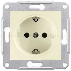 Розетка электрическая с заземлением Schneider Electric Sedna, бежевый SDN3000547 SDN3000547
