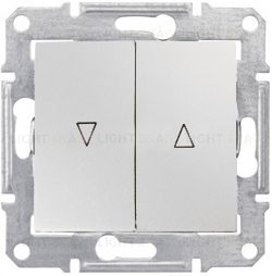 Выключатель для жалюзи с механической блокировкой Schneider Electric Sedna, алюминий SDN1300360 SDN1300360