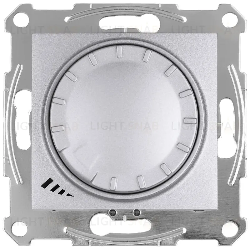 Cветорегулятор LED поворотно-нажимной универсальный Schneider Electric Sedna 4-400 Вт (алюминий) SDN2201260 SDN2201260