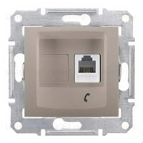 Телефонная розетка Schneider Electric Sedna (RJ11), титан SDN4101168 SDN4101168
