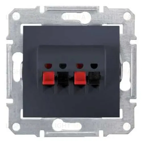 Акустическая розетка двойная Schneider Electric Sedna, графит SDN5400170 SDN5400170