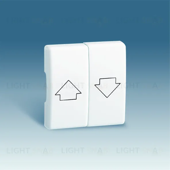 Кнопочный выключатель для жалюзи Simon 27 с механической блокировкой (белый) 75331-39+27028-35 75331-39 + 27028-35