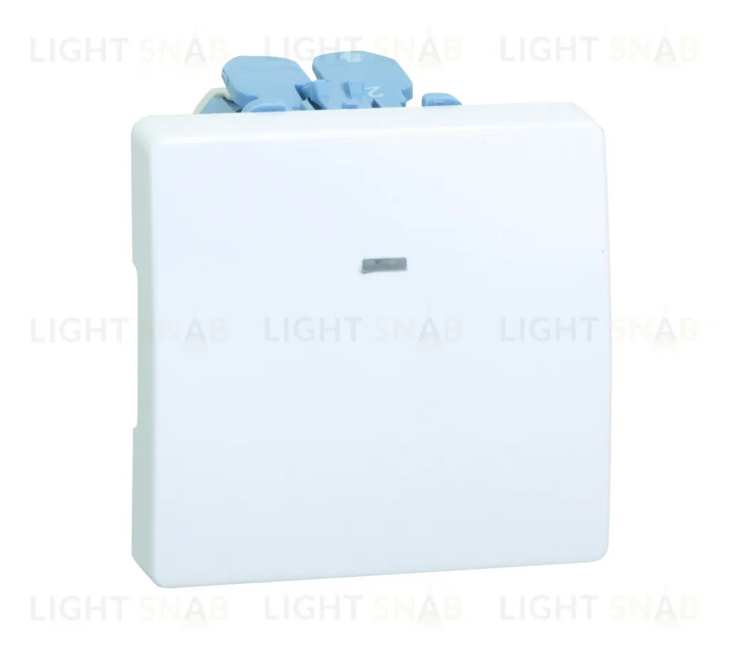 Одноклавишный выключатель с подсветкой Simon 27 (Белый) 27104-65 27104-65