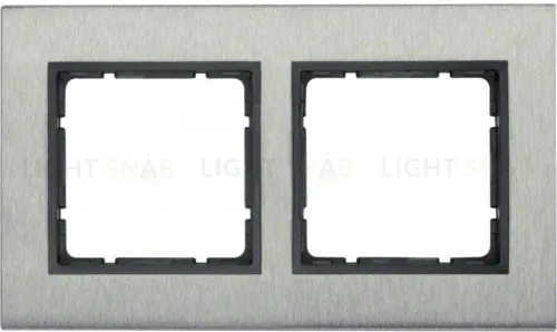 Рамка двойная вертикальная Berker B.7 металл нержавеющая сталь, антрацит 10123606 10123606