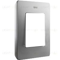 Рамка Simon 82 Detail Air, 1 пост (алюминий с белым основанием) 8200610-093 8200610-093