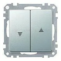 Выключатель управления жалюзи клавишный Merten, 10А/250В MTN3715-0000+MTN435560 MTN3715-0000 + MTN435560