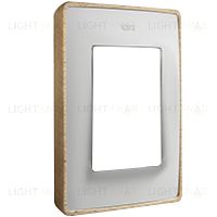 Рамка Simon 82 Detail Натуральное дерево, 1 пост (белая с деревянным основанием) 8201610-270 8201610-270