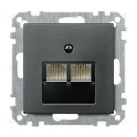Розетка компьютерная двойная Merten RJ45 6-й кат. epuae8-8upok6+MTN298014 epuae8-8upok6 + MTN298014