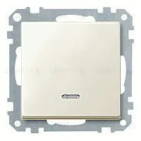 Выключатель одноклавишный проходной с подсветкой Merten (вкл/выкл с 2-х мест) 10А/250В MTN3136-0000+MTN435944 MTN3136-0000 + MTN435944