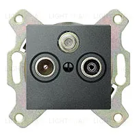 Телевизионная TV-SAT-FM розетка оконечная Merten MTN466097+MTN297514 MTN466097 + MTN297514