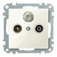 Телевизионная TV-SAT-FM розетка оконечная Merten MTN466097+MTN296744 MTN466097 + MTN296744