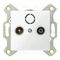 Телевизионная TV-FM розетка проходная Merten MTN466098+MTN296719 MTN466098 + MTN296719