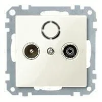 Телевизионная TV-FM розетка проходная Merten MTN466098+MTN296744 MTN466098 + MTN296744