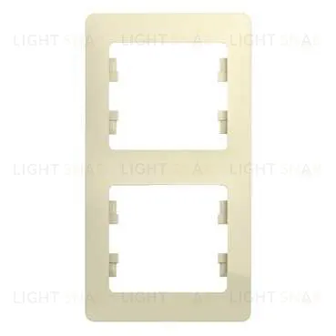 Рамка 2-ая Schneider Glossa для вертикальной установки бежевый пластик GSL000206 GSL000206