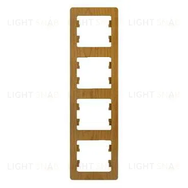 Рамка 4-ая Schneider Glossa для вертикальной установки дуб пластик GSL000508 GSL000508